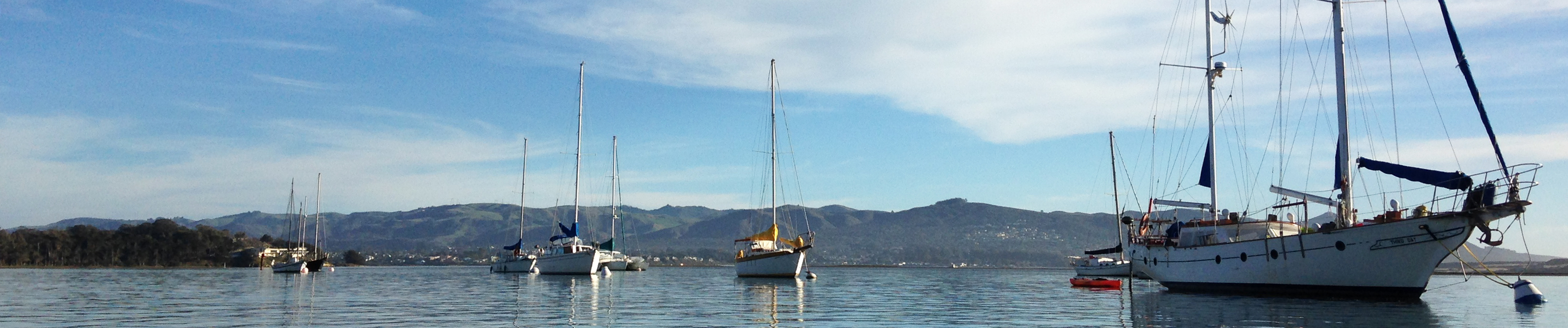 Boats on the waters of Morro Bay.